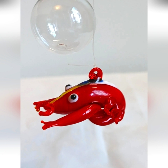 ADD ON Set of 4 Glass Art Floating Fish with Bubble Colorful VTG New BUNDLE - Picture 3 of 7